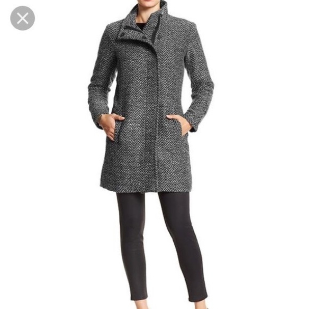 Banana Republic Wool Funnel Neck Coat